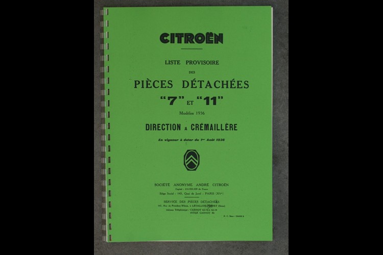 Liste Provisoire 33 pages   (réimprimé langue française) 1936