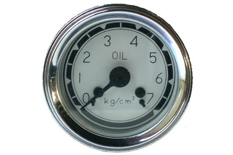 Oilpressure gauge white