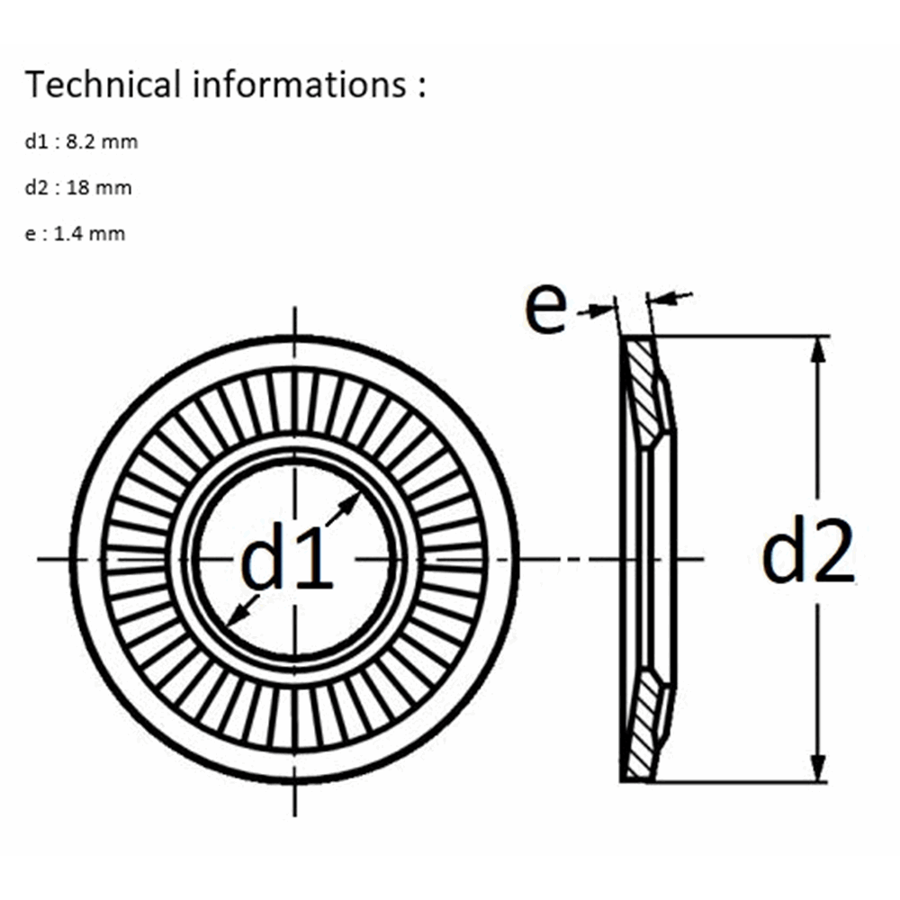TUSSENRING 8X18 PER TUSSENRING 8X18 PER